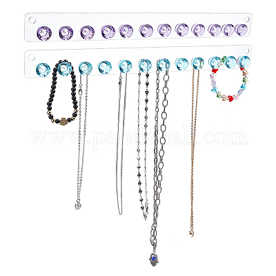 2шт. 2-х цветная акриловая вешалка для ювелирных изделий AJEW-PH0002-59-1