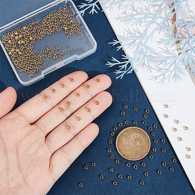 300 шт. разделительные бусины из нержавеющей стали 304 STAS-UN0050-18-1