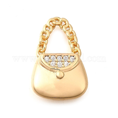 Латунные микро проложить кубического циркония подвески KK-C096-12G-1