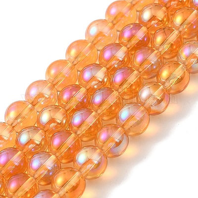 Прозрачные стеклянные бусины гальваническим пряди GLAA-T032-T6mm-C01-1