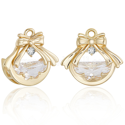 6 шт. Латунные подвески с микропаве KK-BBC0020-48-1