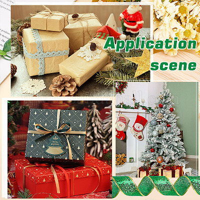 Рождественская тема 10 ярд полиэстеровая лента OCOR-WH0070-238A-1