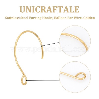 50 шт. ионное покрытие (IP) крючки для сережек из нержавеющей стали 304 STAS-UN0058-52-1