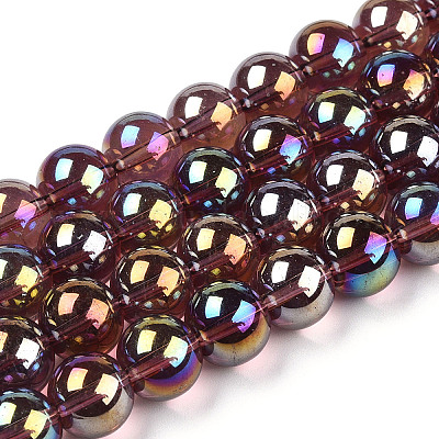 Гальванизируйте прозрачное стекло бисер нитей GLAA-T032-T10mm-AB19-1