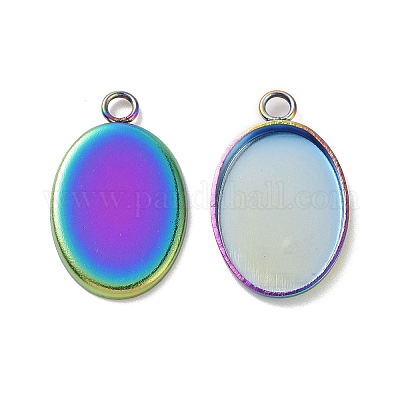 Ионное покрытие (ip) нержавеющая сталь 304 подвеска кабошон оправа X-STAS-H383-12M-1