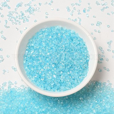 Прозрачная гальваническая поделка из измельченного стекла GLAA-F123-07-1