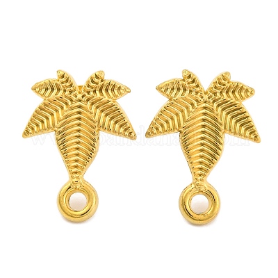 Ионное покрытие (ip) 304 нержавеющая сталь гвоздики серьги фурнитура EJEW-H013-18G-1