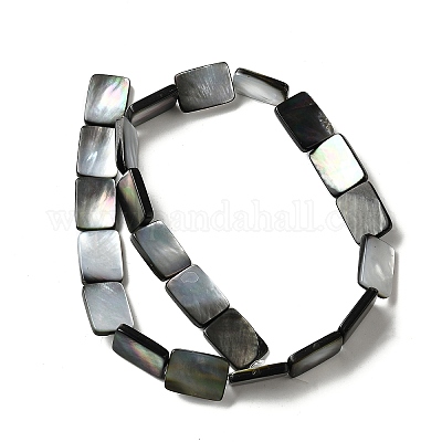 Нити бусин из натуральной черной ракушки для губ BSHE-D300-03-13x18mm-1