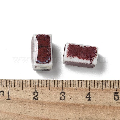 Фарфоровые бусины ручной работы PORC-L080-D-1