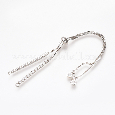 Регулируемый латунный микропролетный кубический браслет из циркония ZIRC-T004-39P-1