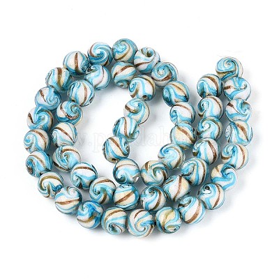 Бусины ручной работы бусины золотого песка LAMP-T024-11C-1