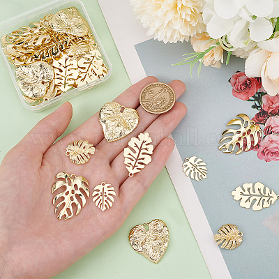 Наборы подвесок из листьев монстеры DIY-PH0013-15-1