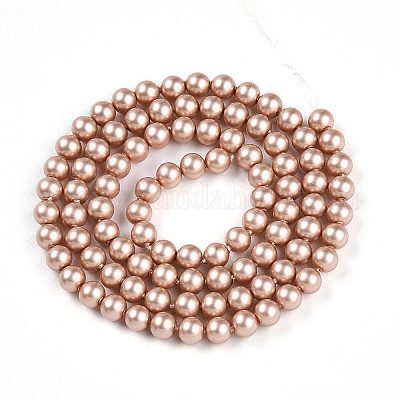 Выпечка из окрашенного перламутрового стекла жемчужные бусинки HY-N002-4mm-C02-1