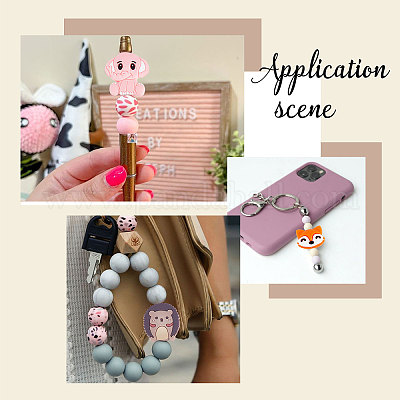 10шт 5 стиля пищевых экологически чистых силиконовых бусин SIL-SC0001-11-1