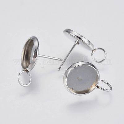 Серьги-гвоздики из нержавеющей стали 201 STAS-I097-023-10mm-1