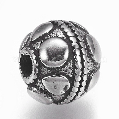 Бусины из нержавеющей стали 304&nbsp;STAS-O101-21AS-1