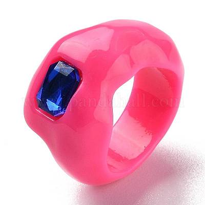 Полимерные пальцевые кольца X-RJEW-Z007-05A-1