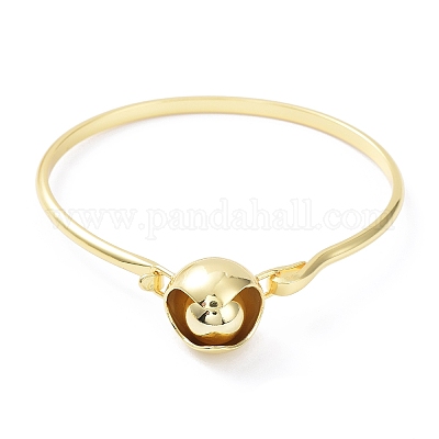 Браслет из латуни с круглым звеном для женщин BJEW-B070-03G-1