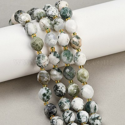 Натурального дерева агат бисер нитей G-N342-149I-09-1