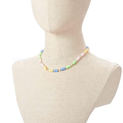 Полимерная глина бисера ожерелья NJEW-JN03619-01-1