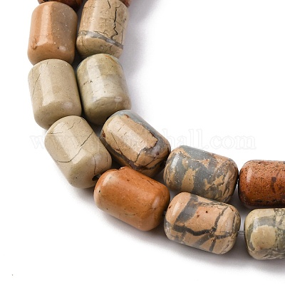 Натуральные бусины из аква терра яшмы G-L624-C03-12x8mm-1