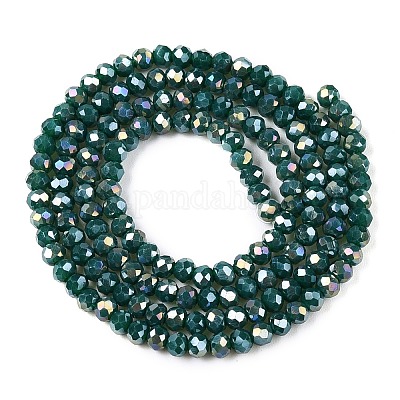 Стеклянные бусины с гальваническим покрытием  X-EGLA-A044-P2mm-B09-1