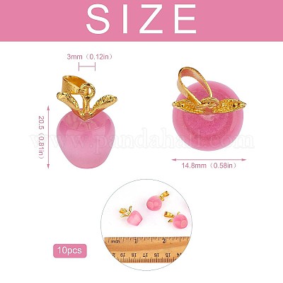 10 шт. яблоко драгоценный камень Шарм кулон кристалл кварц исцеление натуральный камень подвески опал пряжка для ювелирных изделий ожерелье серьги изготовление ремесел JX526C-1