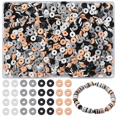 1880шт 4 цвета бусины из полимерной глины ручной работы CLAY-YW0002-01D-1