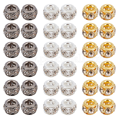 60шт 3 цвета латунные дистанционные бусины KK-SC0003-98-1