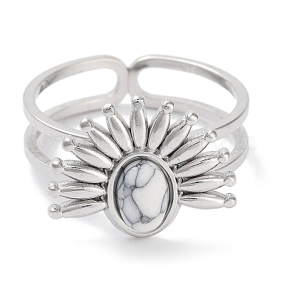 Ионное покрытие (IP) кольцо из нержавеющей стали 304 RJEW-B059-01P-01-1