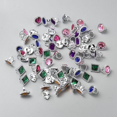 72 шт. детские пластиковые кольца ccb RJEW-WH20001-02-1