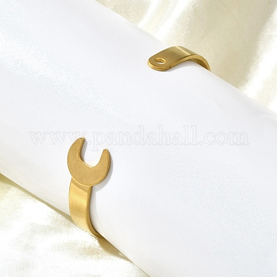 201 браслет-манжета из нержавеющей стали для женщин BJEW-B121-01-1