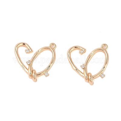 Подвески из латуни с прозрачным стеклом KK-N254-53G-1