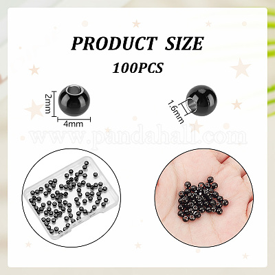 100 шт. бусины из нержавеющей стали марки 304 FIND-UN0016-07A-1