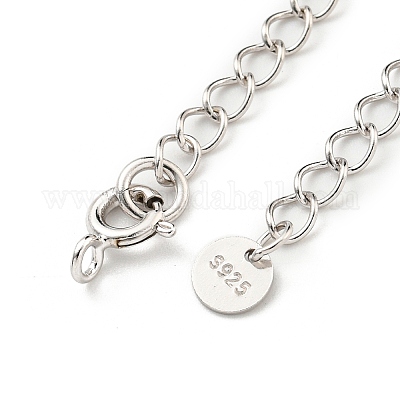 925 удлинитель цепочки из стерлингового серебра с родиевым покрытием STER-C005-04P-1