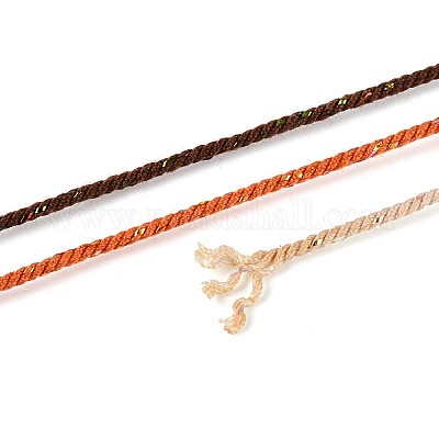 27 м сегментно окрашенные круглые полиэфирные витые шнуры OCOR-N009-02A-24-1