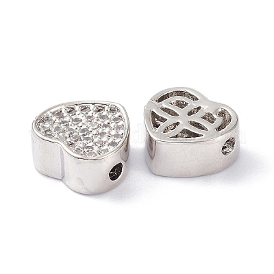 Латунные прозрачные бусины из кубического циркония ZIRC-C022-39P-1