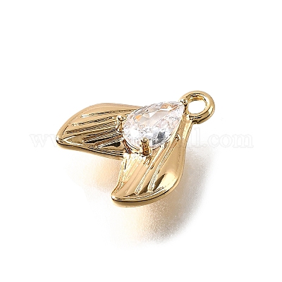 Латунные подвески из прозрачного кубического циркония KK-C096-14D-G-1