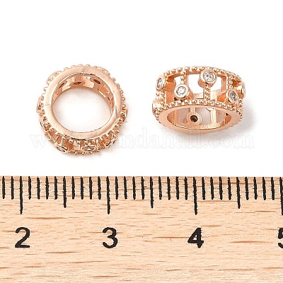 Стойки обшивки латунь кубического циркония бусы KK-K349-06RG-1