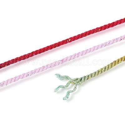 27 м сегментно окрашенные круглые полиэфирные витые шнуры OCOR-N009-02A-23-1