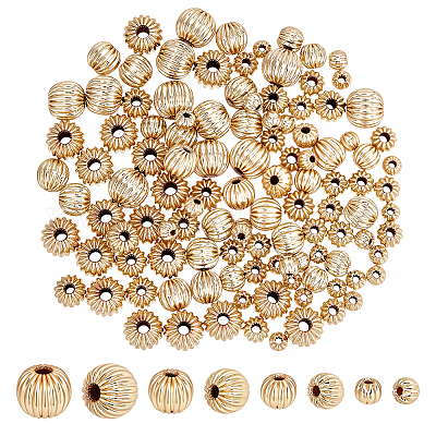 120шт 4 стиля латунные бусины KK-PH0013-41-1