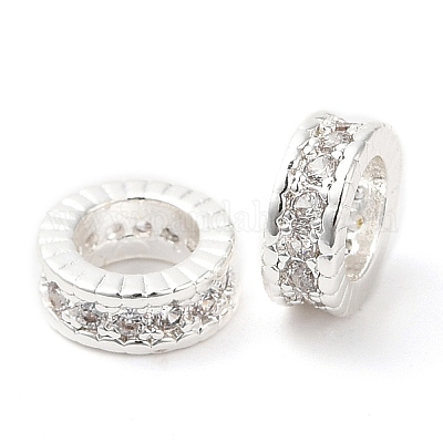 Стойки обшивки латунь микро проложить кубического циркония бусы KK-A186-03C-S-1