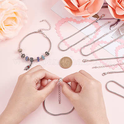 Латуни европейский браслет стиль делает BJEW-PH0004-01P-1