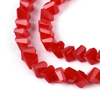 Непрозрачное стекло бисер нитей GLAA-N019-4mm-02-1