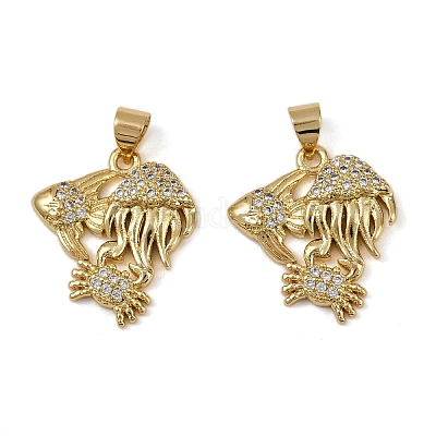 Латунные микро проложить кубического циркония подвески KK-I358-064G-03-1