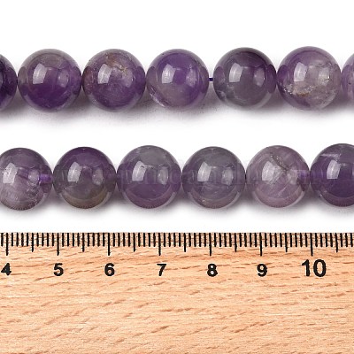 Круглые натуральные аметистовые бусинки G-S380-01C-02-1