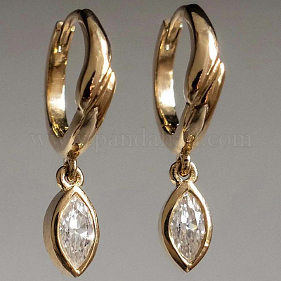 Элегантные серьги-подвески с серебряной инкрустацией из циркония S925 GT9786-1