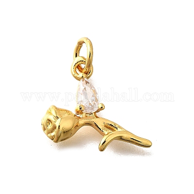 Латунные микро проложить кубического циркония подвески KK-Z102-02G-02-1