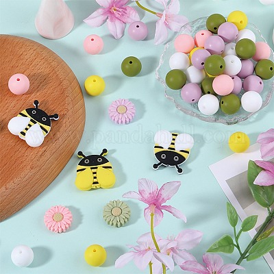 59шт 12 стиля силиконовые бусины&nbsp;SIL-SZ0002-26-1