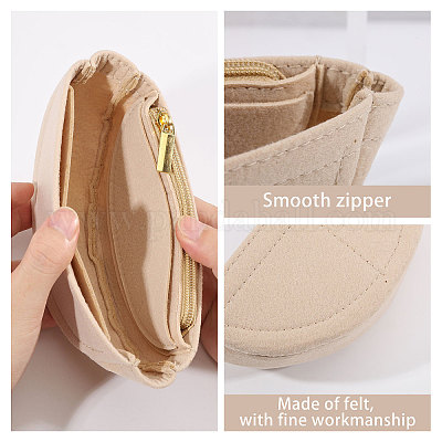 Полукруглый войлочный органайзер для кошелька&nbsp;AJEW-WH0434-15A-01-1